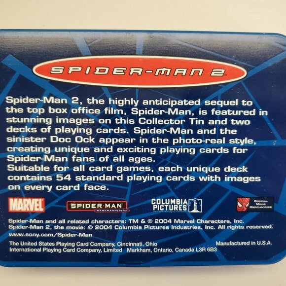 Spiderman 2 playing cards metal box - Picture 2 of 4